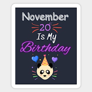 november 20 st is my birthday Magnet